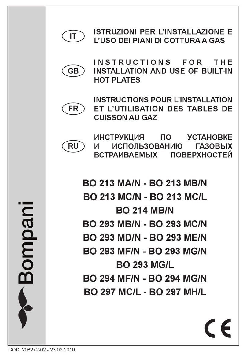 Bompani BO 213 MB/N Instructions for the installation and use