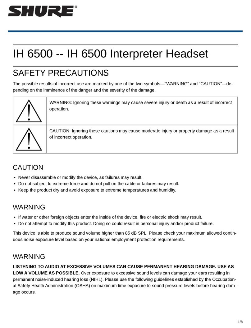 Shure IH 6500 manual