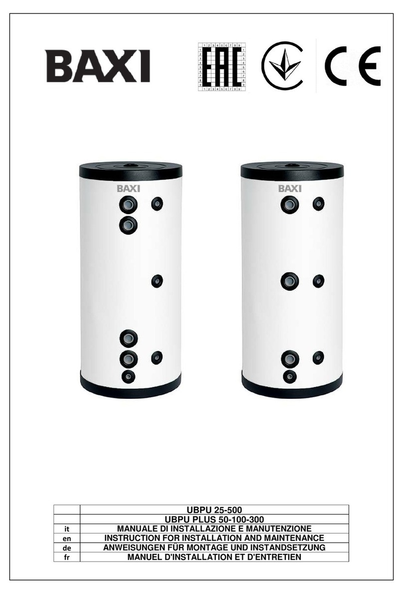 Baxi UBPU 25 Operating and maintenance manual Baxi UBPU 25 Operating and maintenance manual