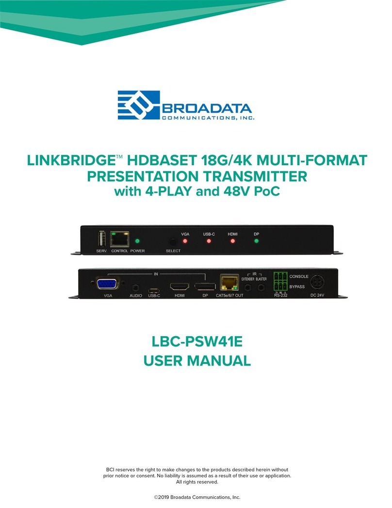 Broadata Communications LINKBRIDGE LBC-PSW41E user manual