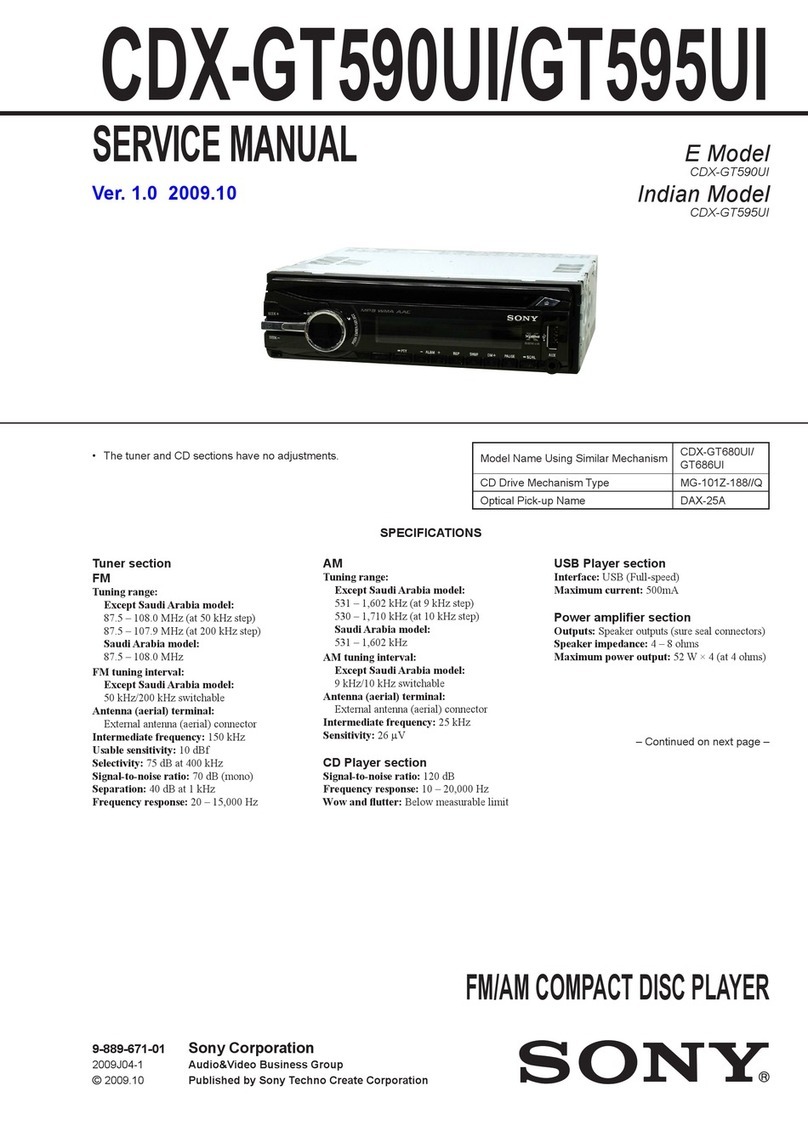 Sony CDX-GT590UI User manual