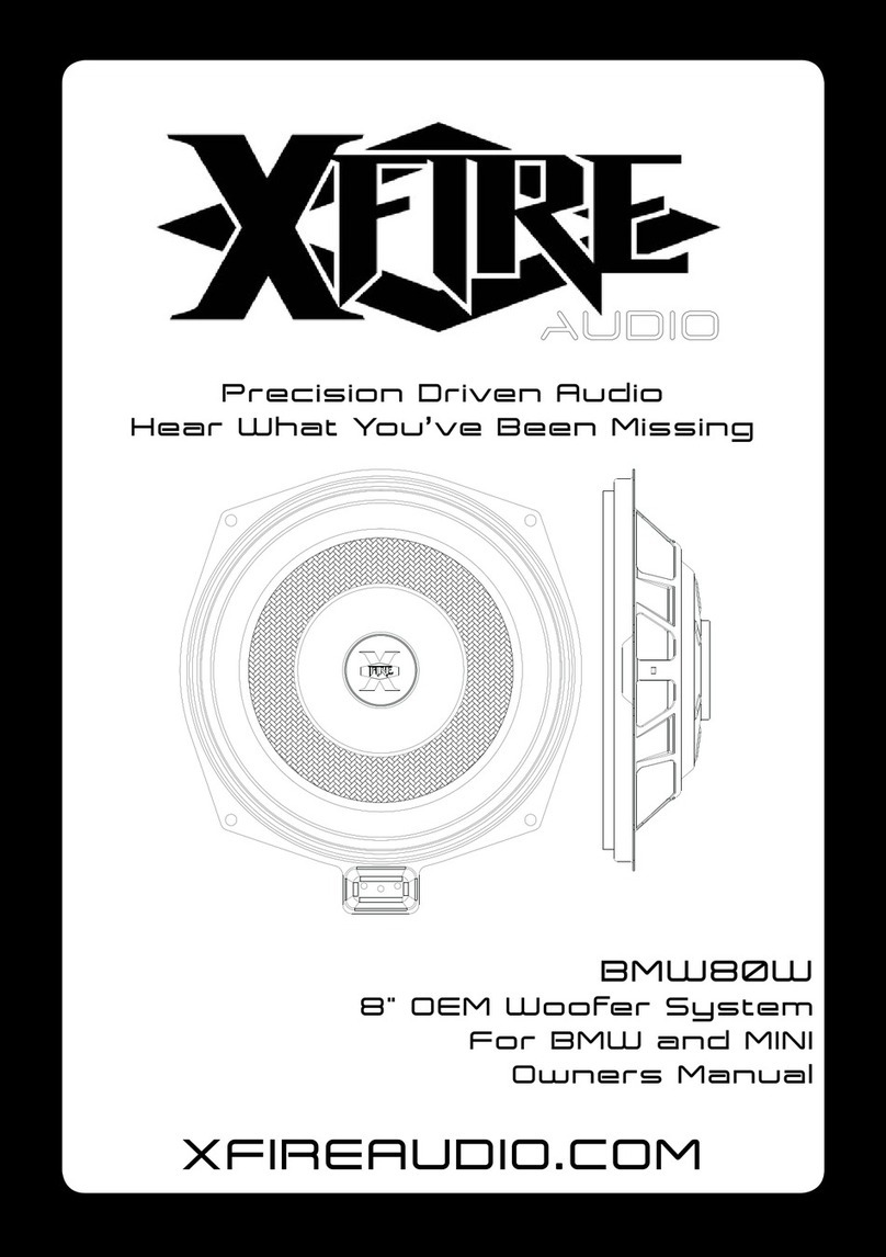 XFIRE AUDIO BMW80W owner's manual