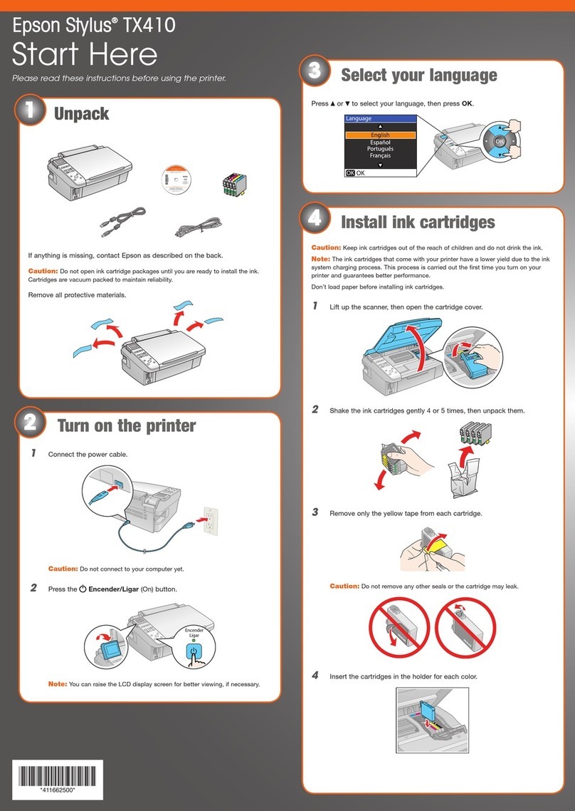 Epson Stylus TX410 Series Instruction Manual