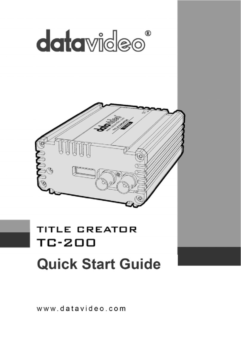 Data Video TC-200 quick start guide Data Video TC-200 quick start guide