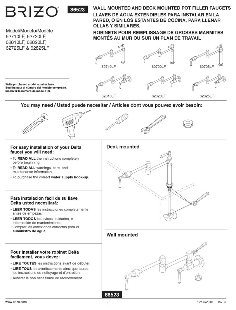 Brizo 62710LF User manual