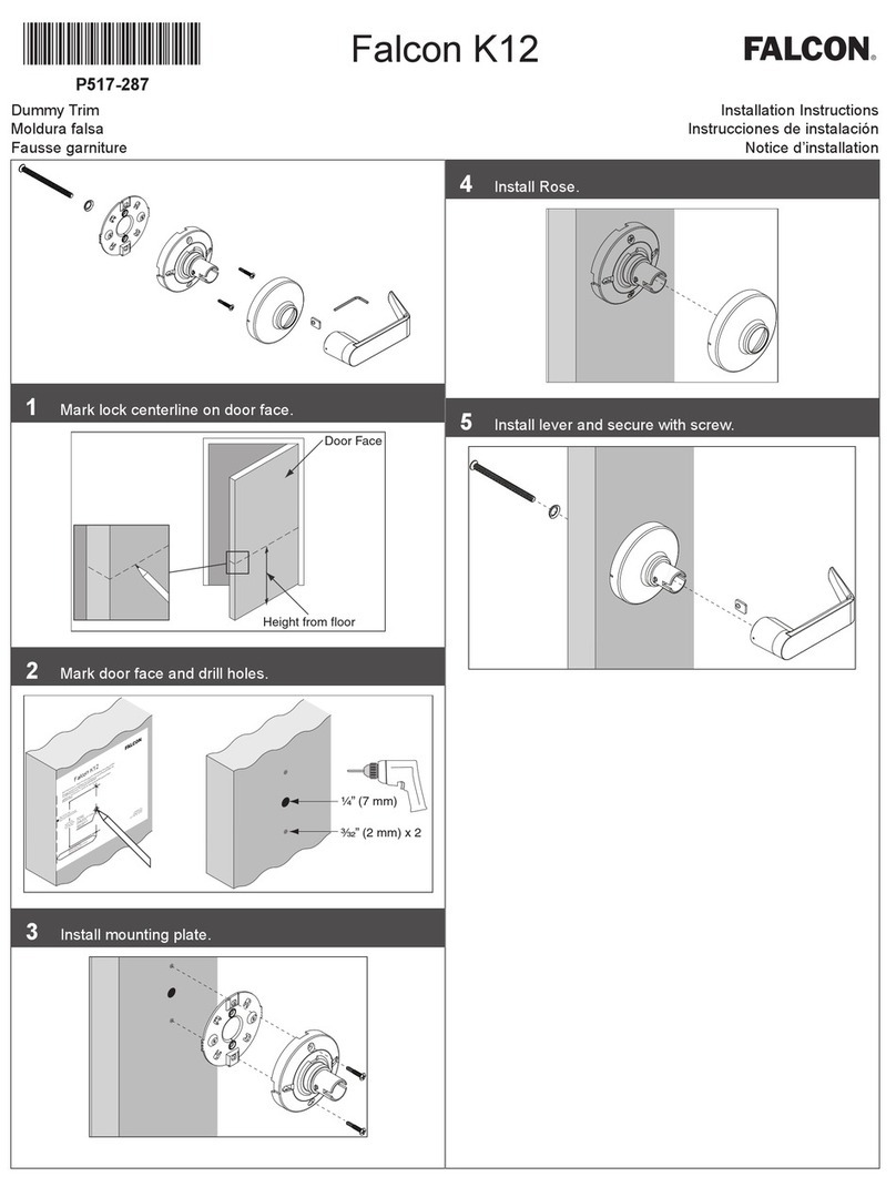 Allegion Falcon K12 installation instructions