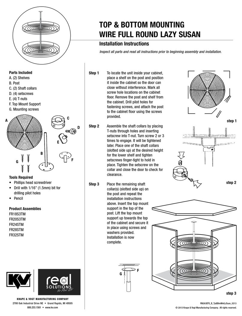Knape&Vogt TOP & BOTTOM MOUNTING WIRE FULL ROUND LAZY... installation instructions Knape&Vogt TOP & BOTTOM MOUNTING WIRE FULL ROUND LAZY... installation instructions