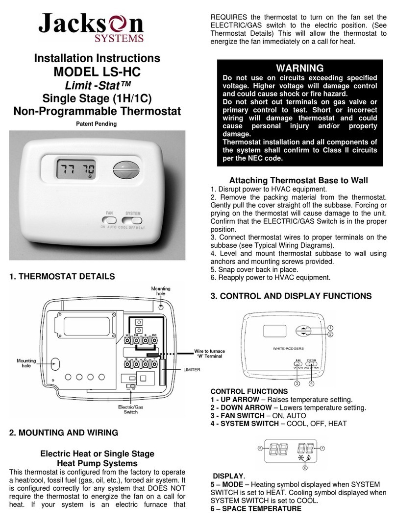 Jackson Systems Limit-Stat LS-HC User manual Jackson Systems Limit-Stat LS-HC User manual