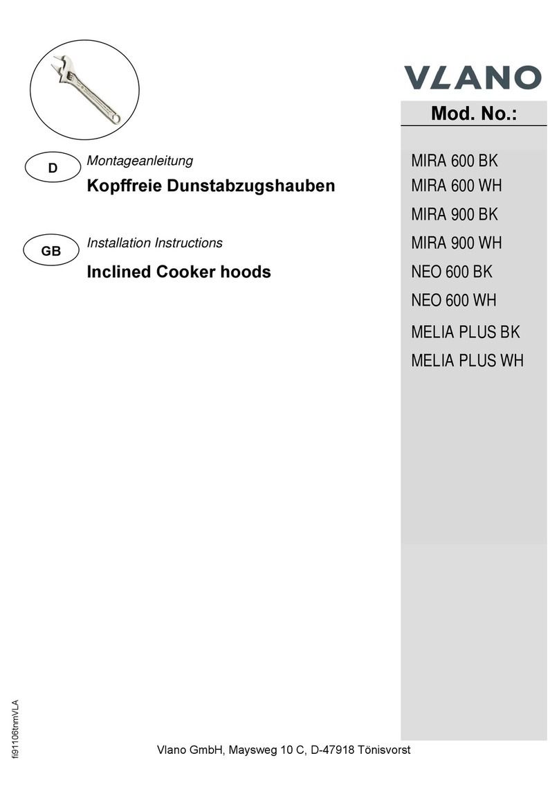 Vlano MIRA 600 BK installation instructions