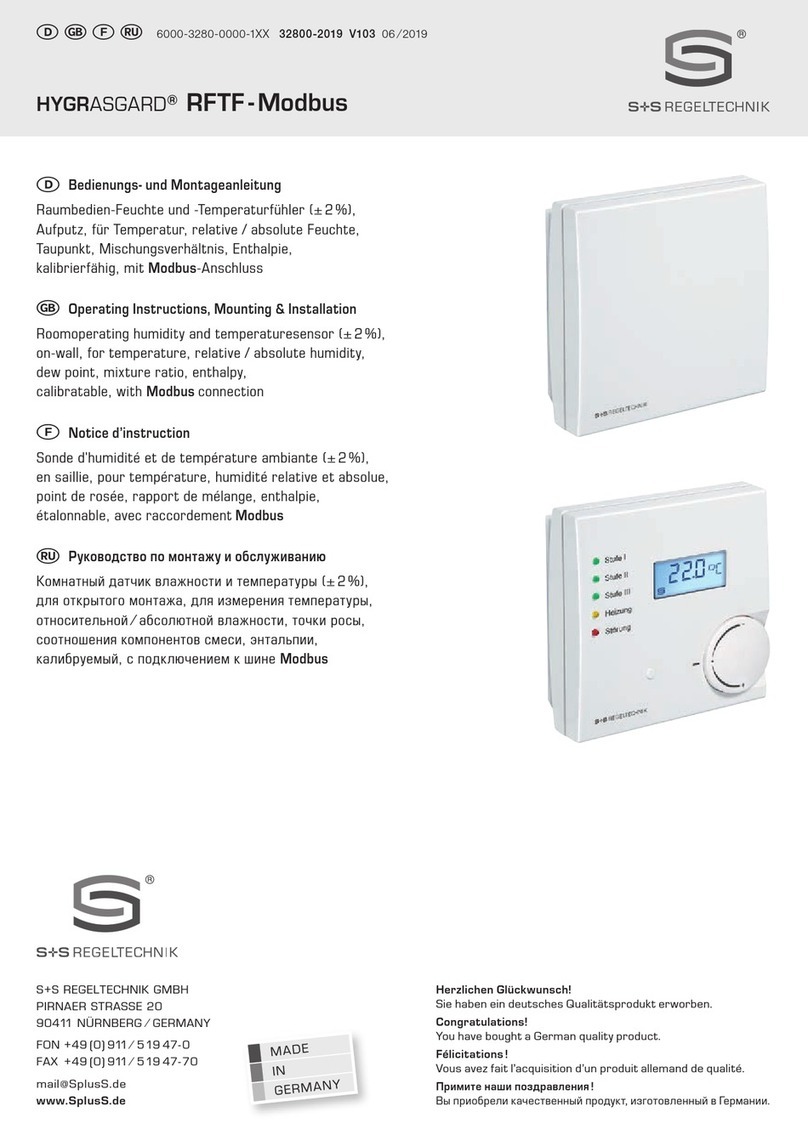 S+S Regeltechnik HYGRASGARD RFTF-Modbus Repair manual
