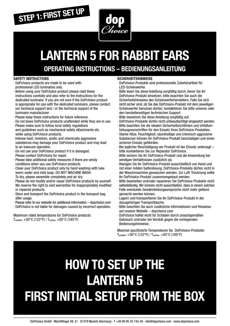 Dop Choice Lantern 5 for Rabbit Ears operating instructions Dop Choice Lantern 5 for Rabbit Ears operating instructions