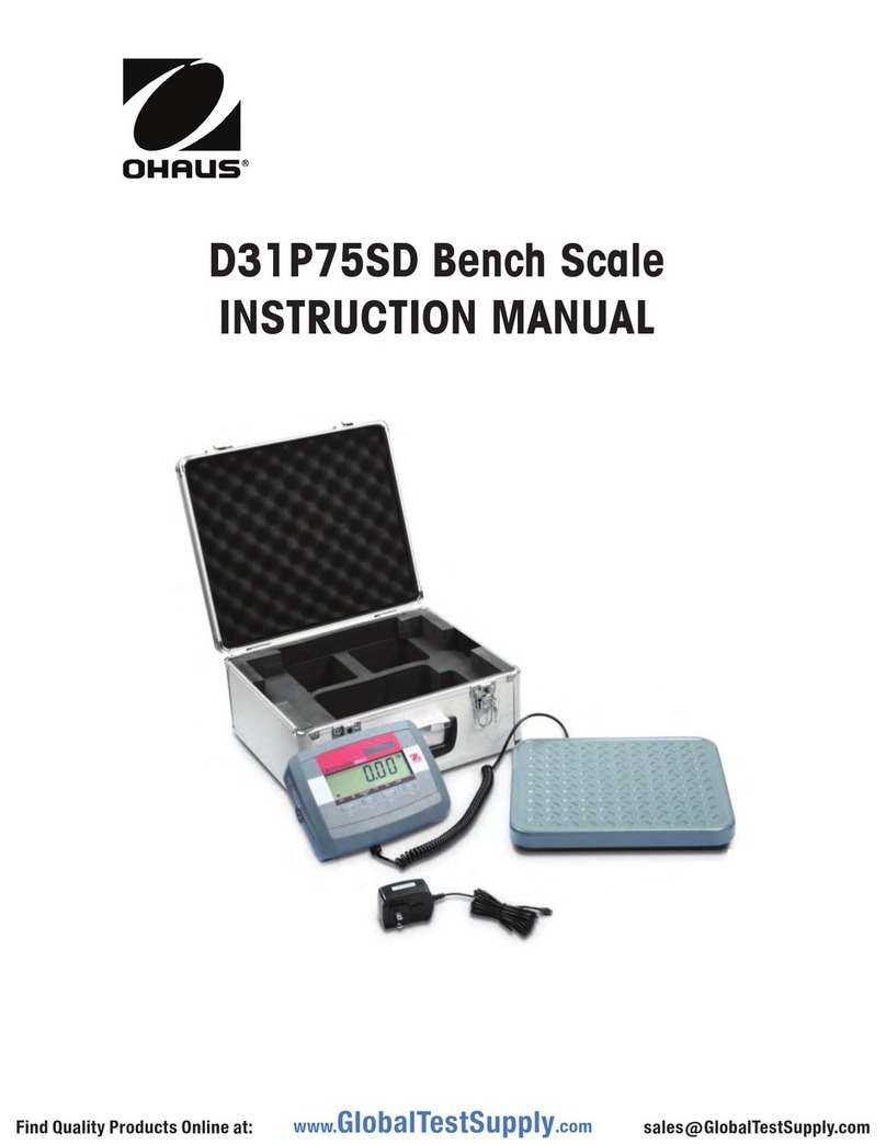 OHAUS D31P75SD User manual