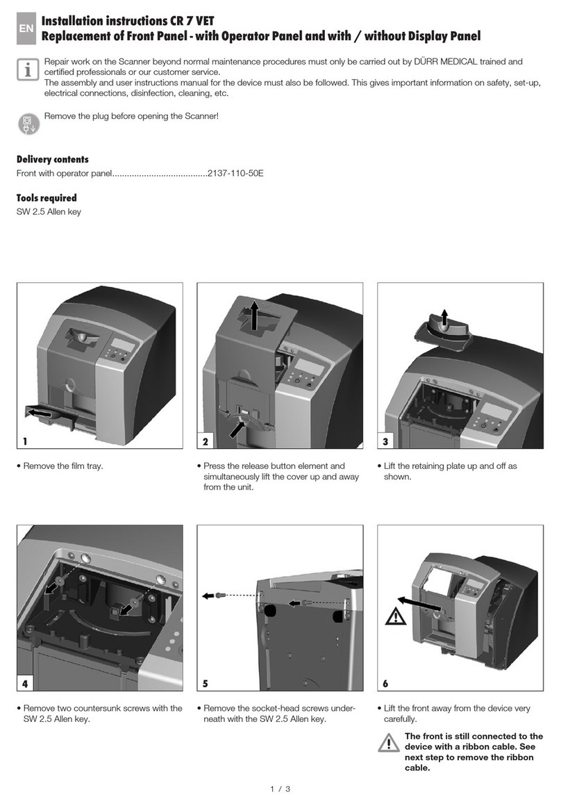 Dürr Medical CR 7 VET installation instructions