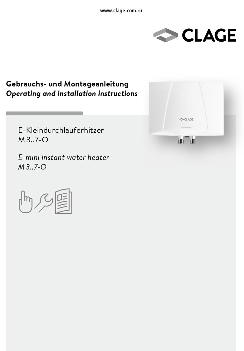 clage M O Series User manual clage M O Series User manual