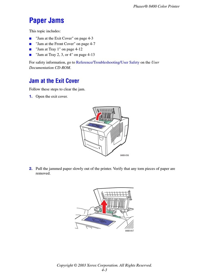 Xerox Phaser 8400 User manual Xerox Phaser 8400 User manual