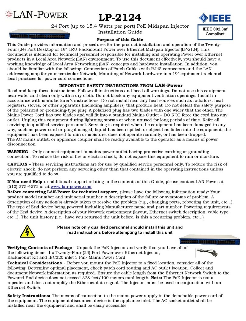 LAN Power LP-2124 installation guide