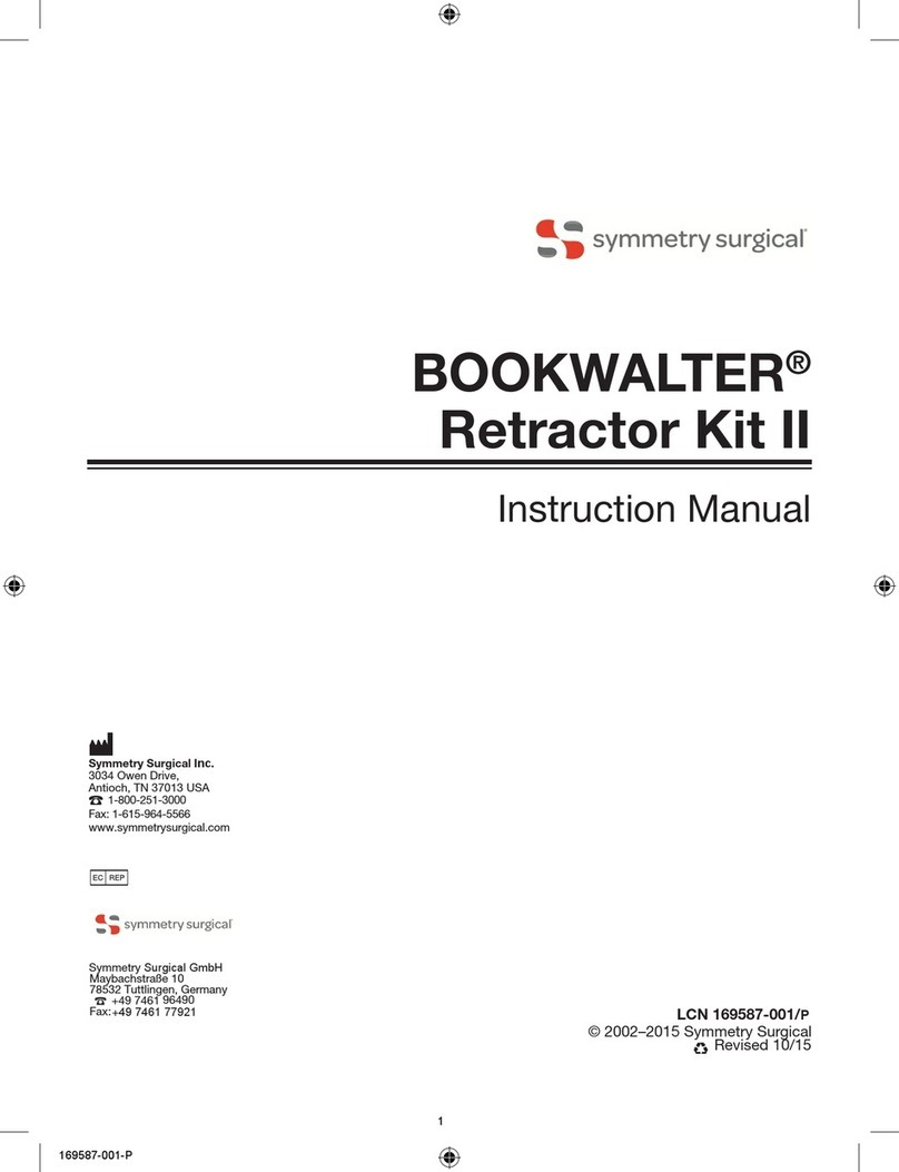 Symmetry Surgical BOOKWALTER Retractor Kit II instruction manual