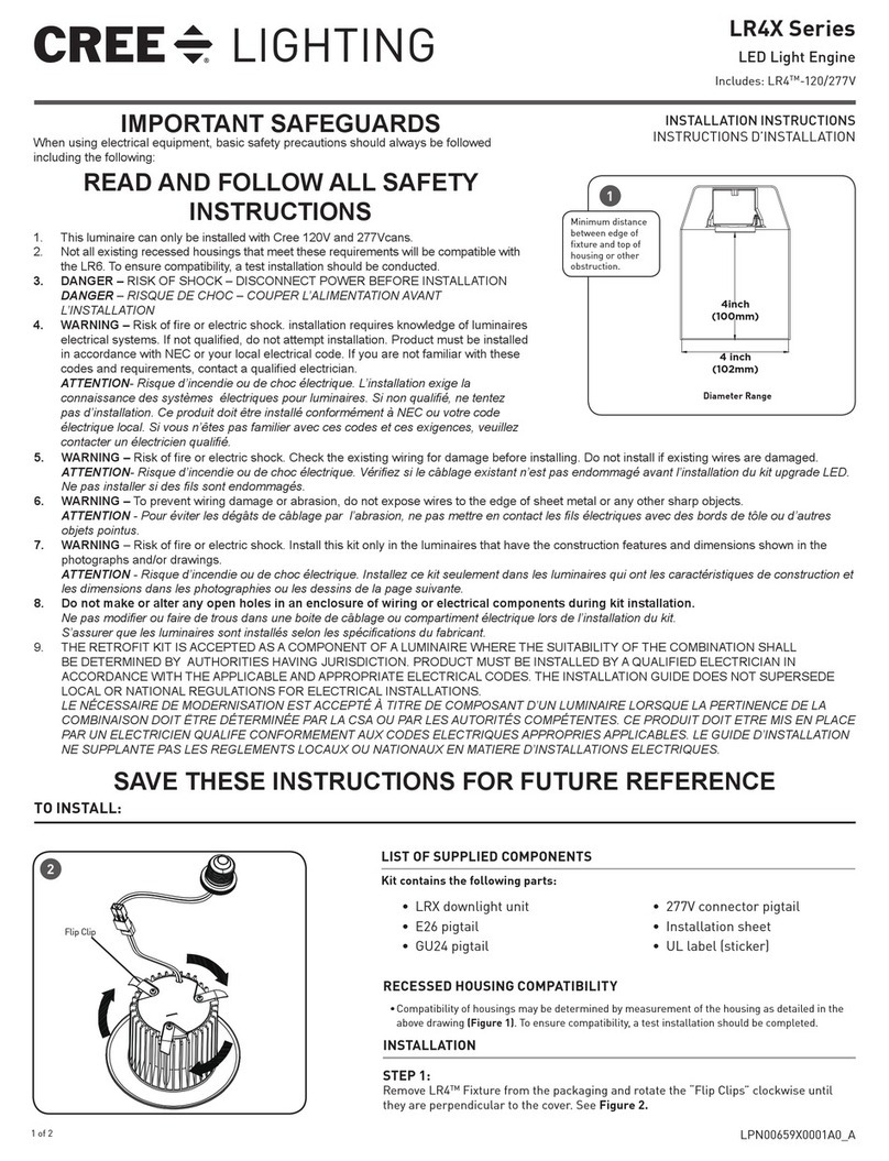 CREE LIGHTING LR4 Series installation instructions