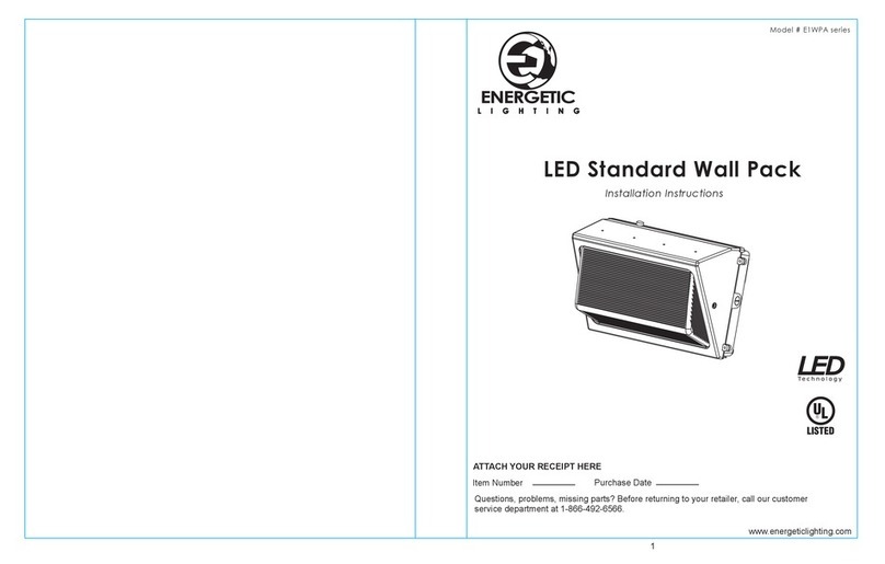 Energetic Lighting E1WPA Series installation instructions