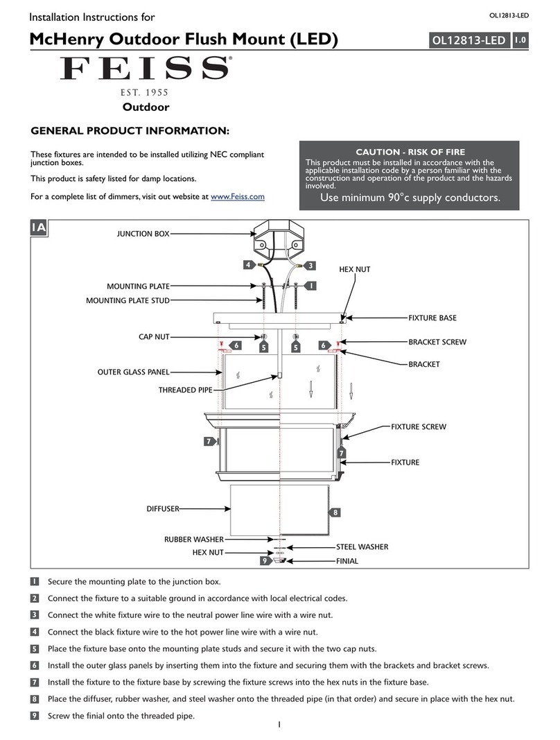 Feiss McHenry installation instructions