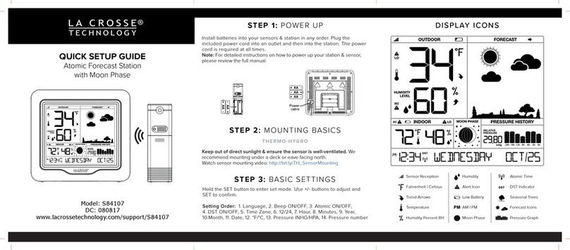 La Crosse S84107 Quick setup guide