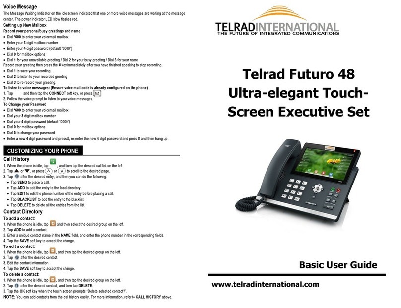 Telrad Telecommunications Futuro 48 Basic user's guide