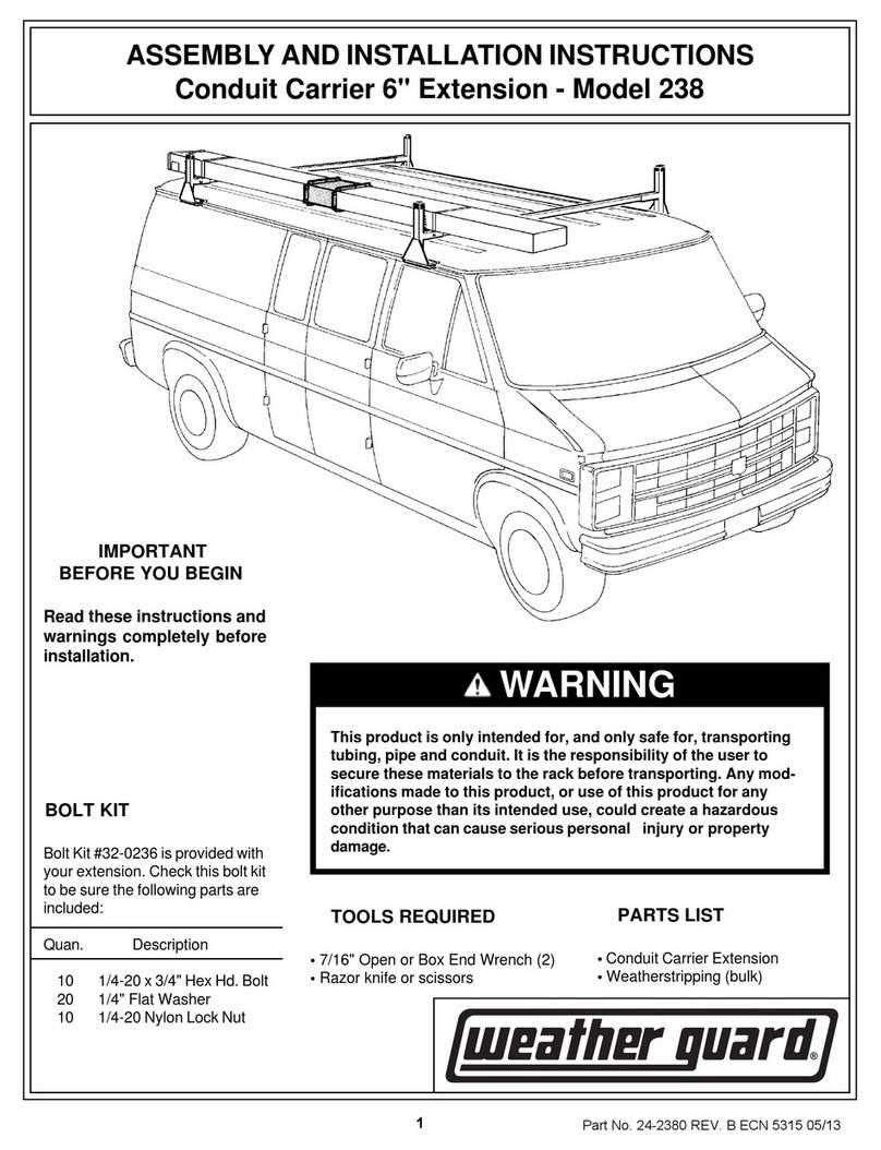 Weather Guard 238 Assembly and installation instructions