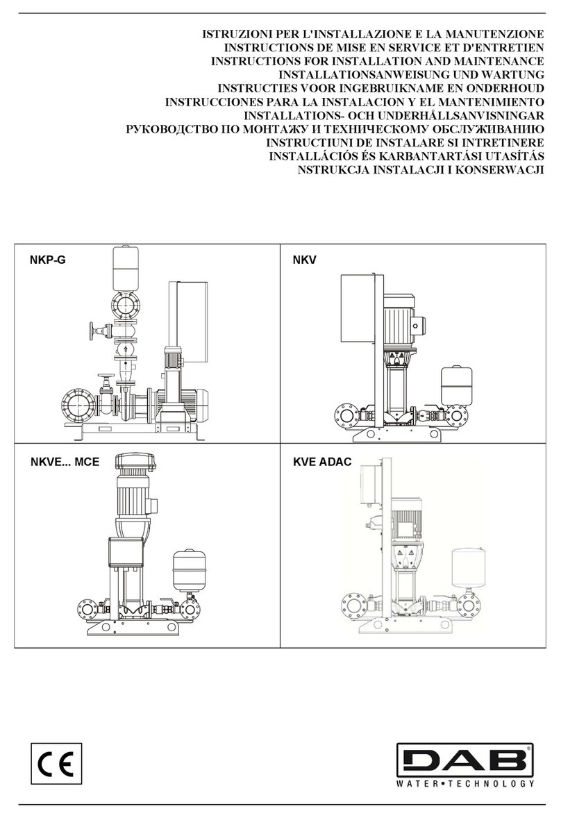 DAB NKVE MCE Series Instruction for installation and maintenance
