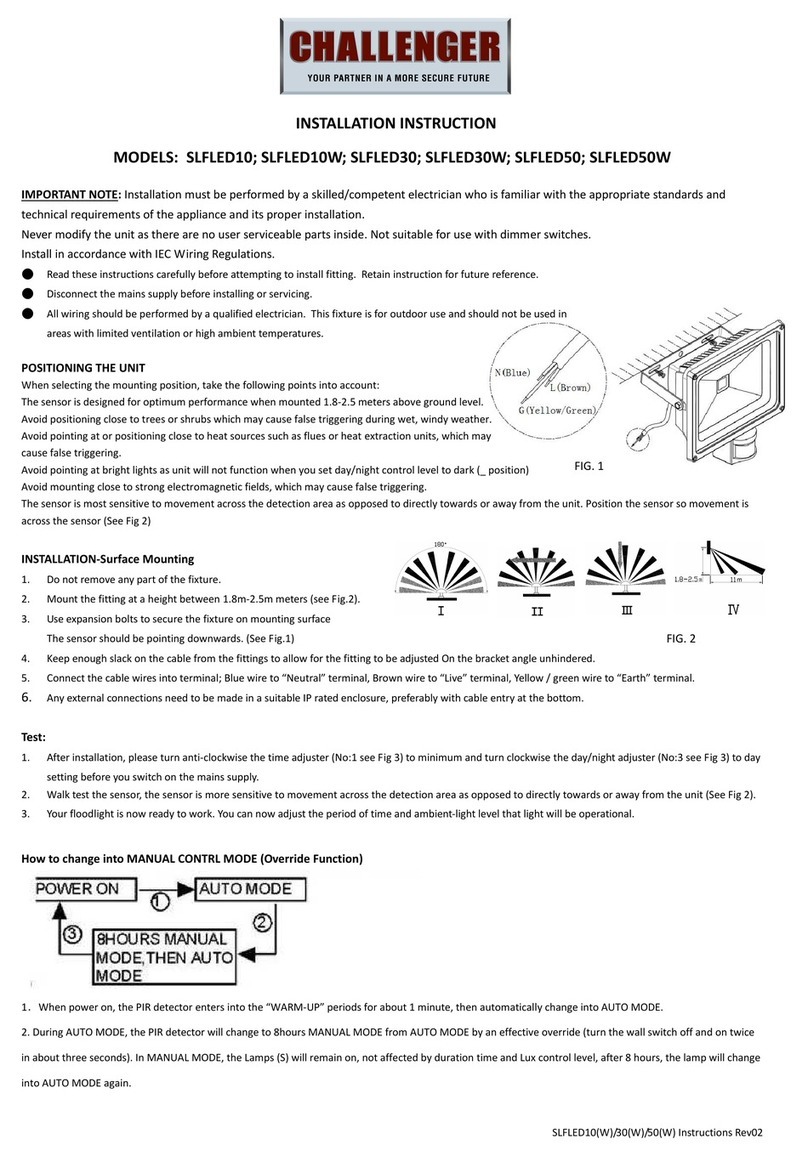 Challenger SLFLED10 Installation instruction