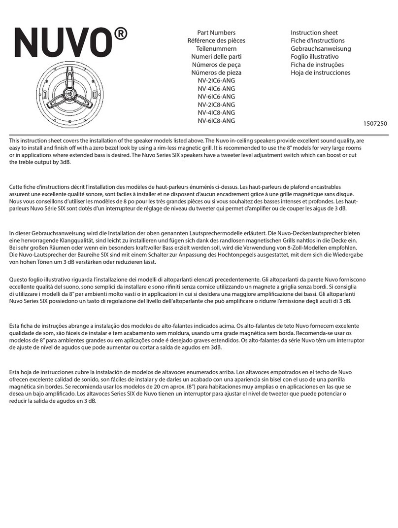 Nuvo NV-2IC6-ANG instruction sheet