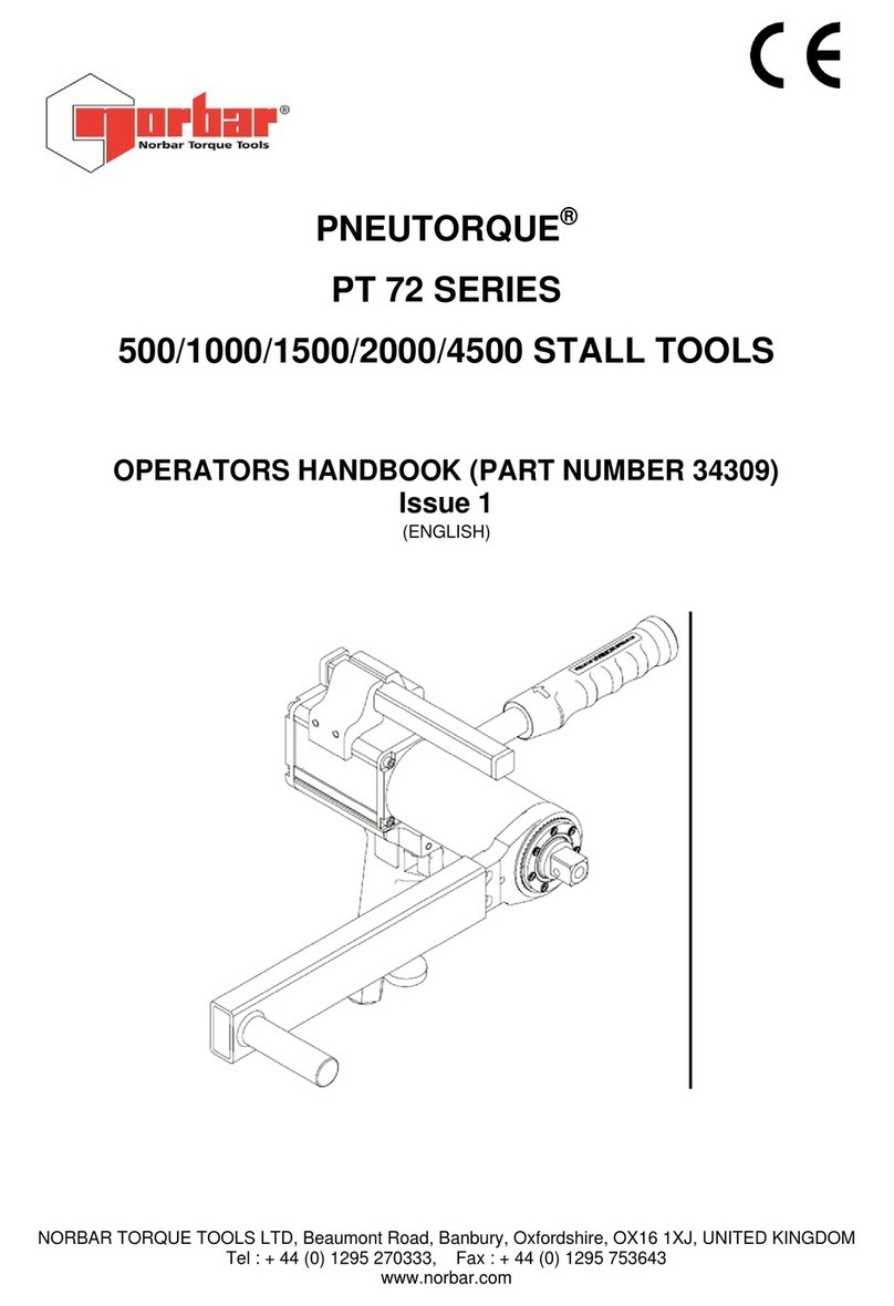 norbar PNEUTORQUE PT 72/1000 Operator's handbook
