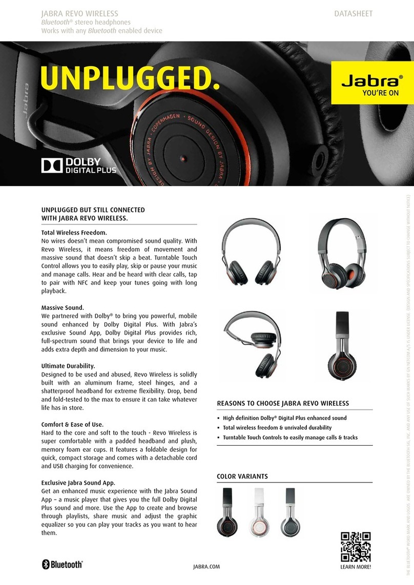 Jabra REVO WIRELES User manual Jabra REVO WIRELES User manual