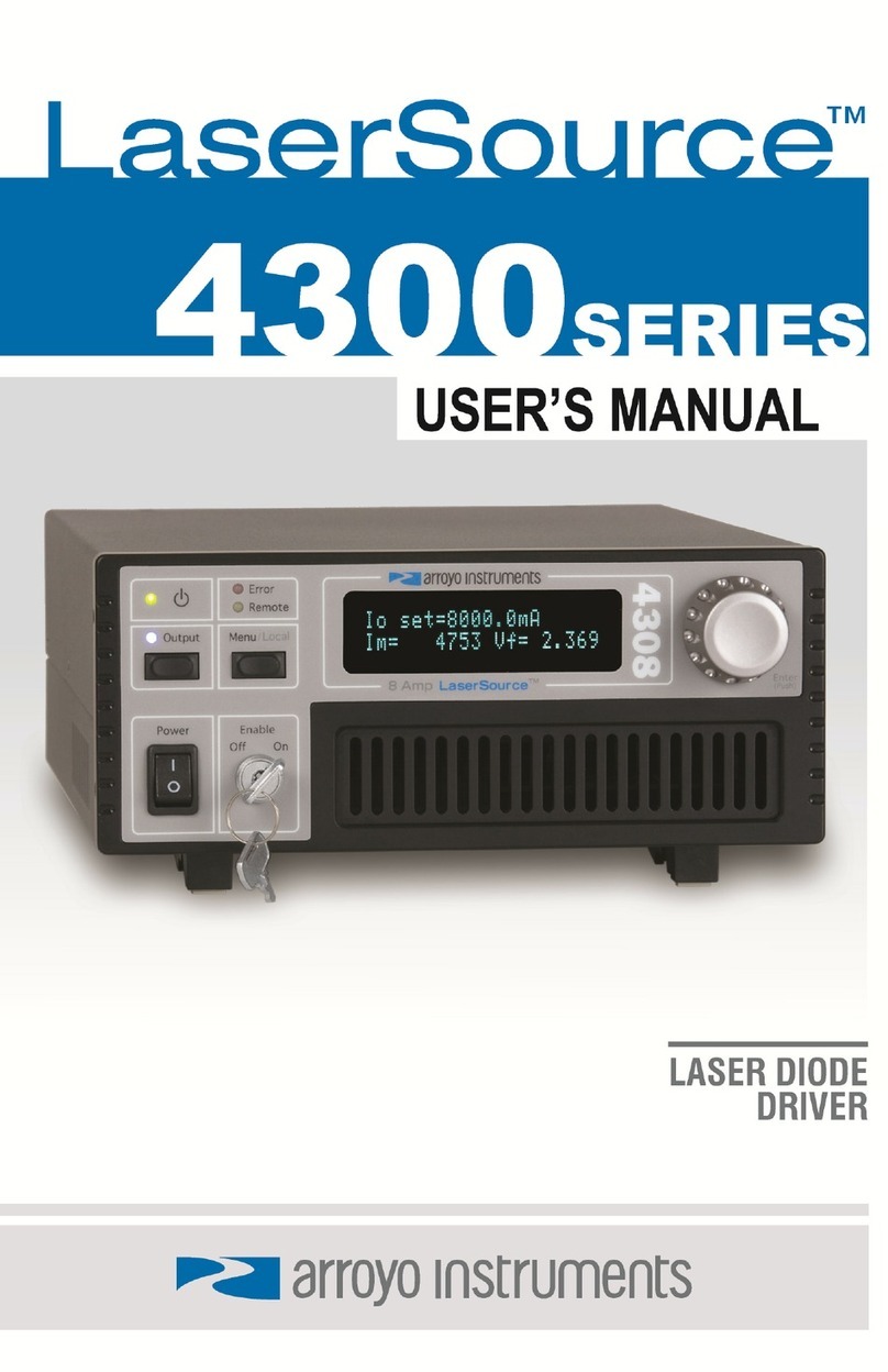 Arroyo Instruments LaserSource 4300 Series User manual