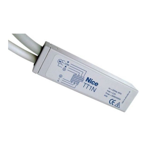 Nice mindy TT1N Instructions and warnings for the fitter