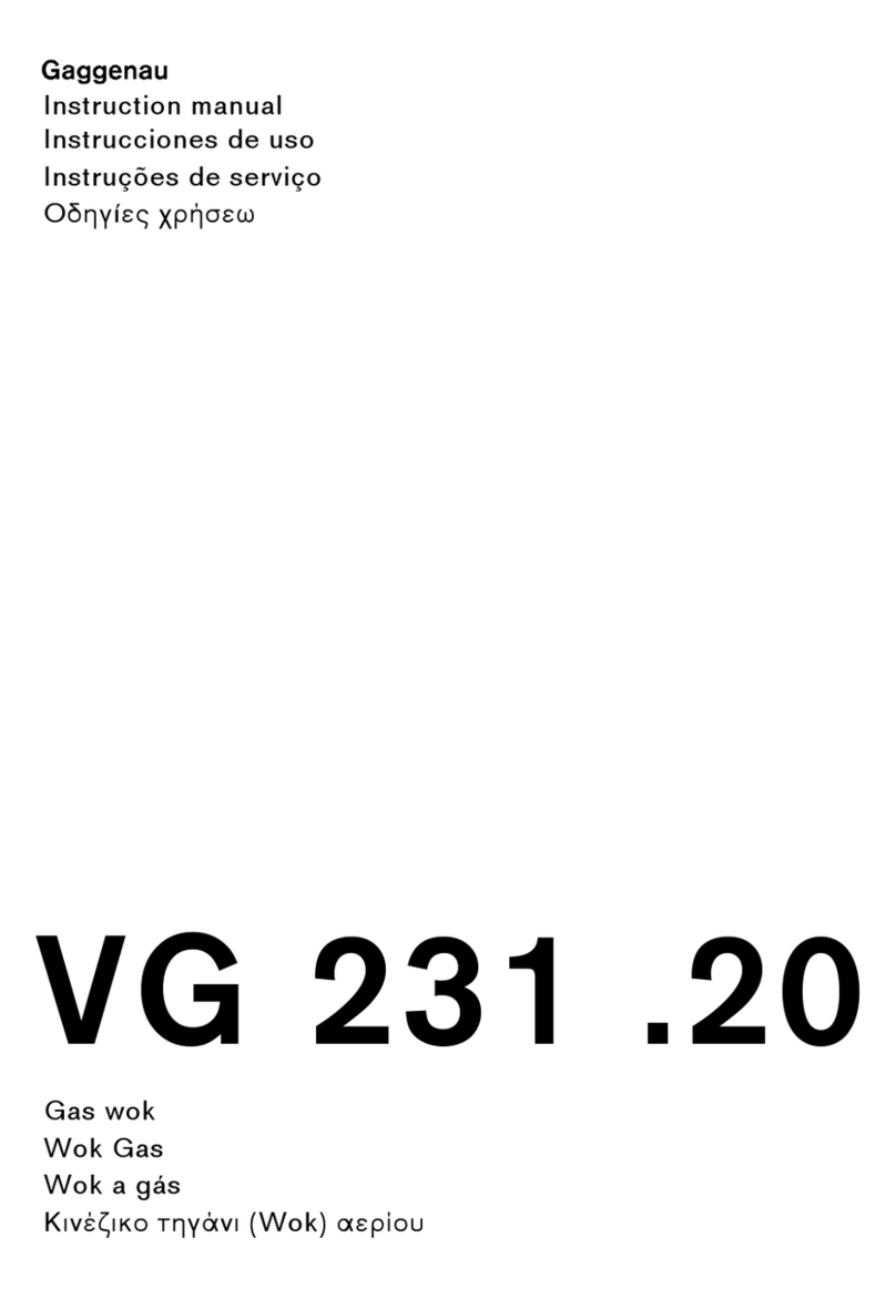 Gaggenau VG 231.20 User manual
