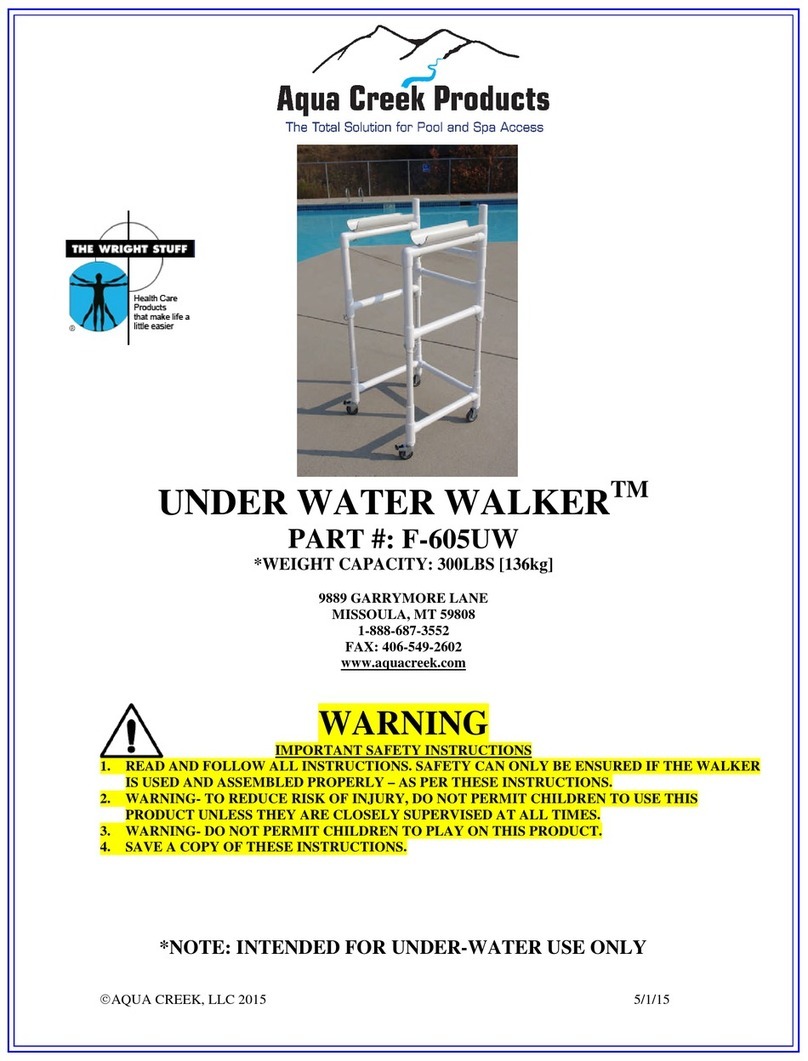 Aqua Creek Under Water Walker F-605UW user manual