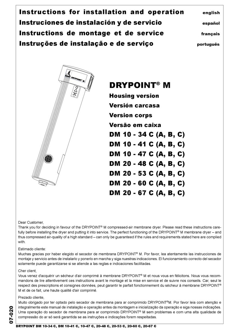 Beko DRYPOINT M DM 10 - 34 C Series Instructions for installation and operation Beko DRYPOINT M DM 10 - 34 C Series Instructions for installation and operation