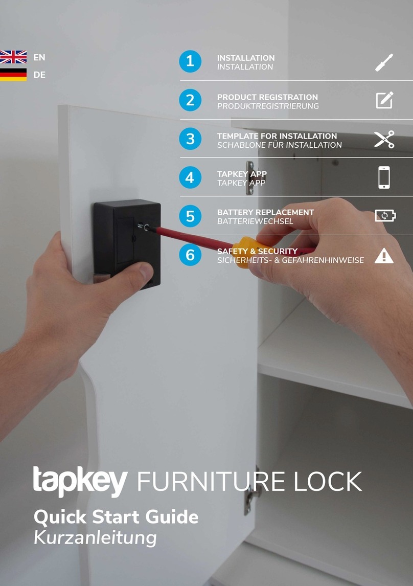 Tapkey Furniture Lock quick start guide