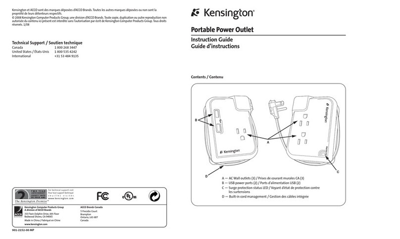 Kensington K38032 Instruction guide Kensington K38032 Instruction guide