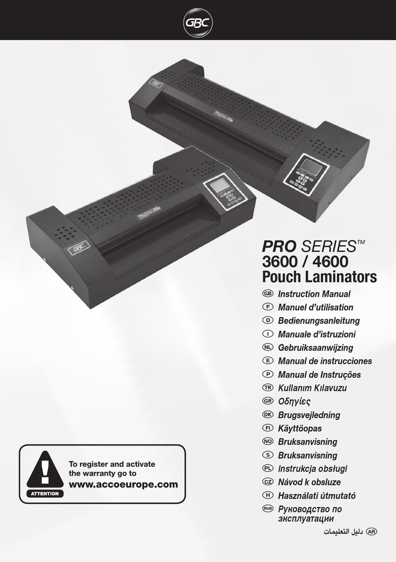 GBC PRO SERIES User manual