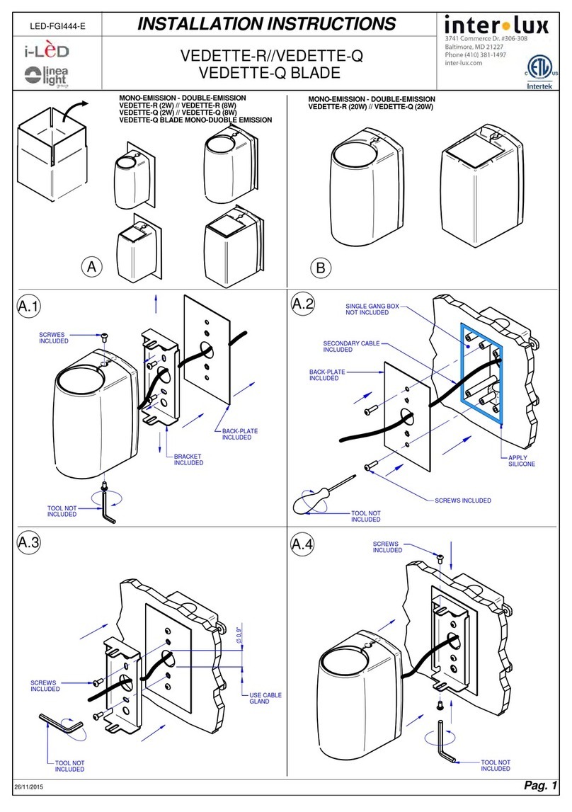 Inter-lux VEDETTE-R installation instructions
