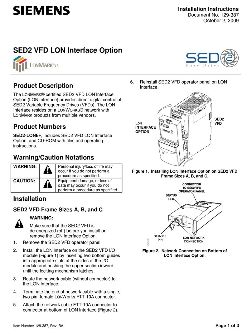 Siemens SED2-LONI/F User manual
