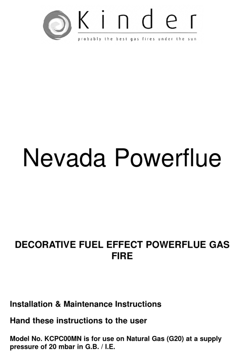 Kinder Nevada Powerflue KCPC00MN Installation and operating instructions
