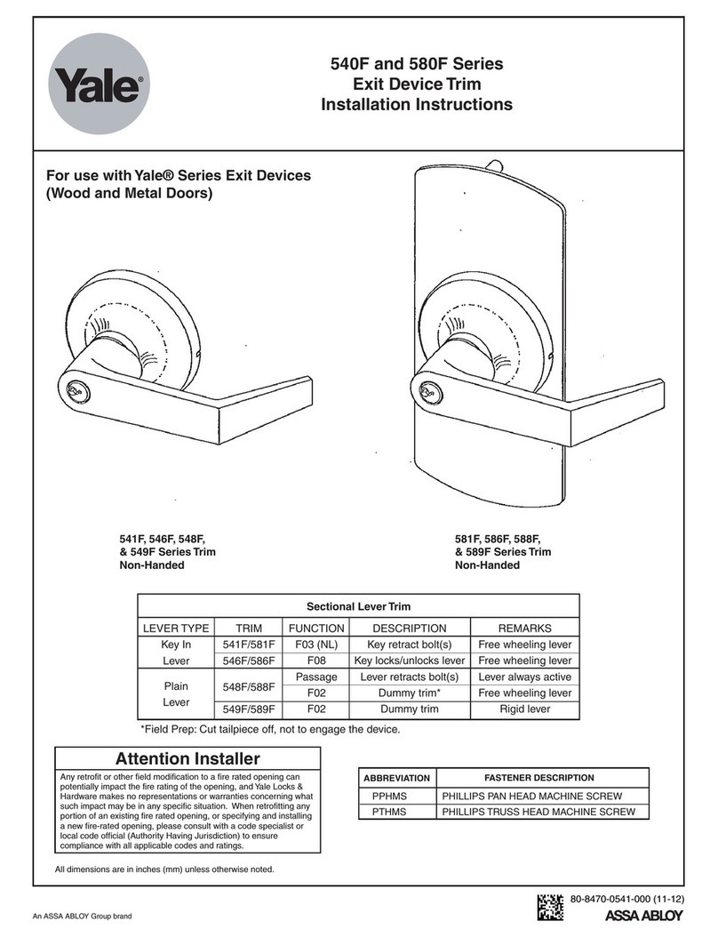 Yale 540F Series User manual