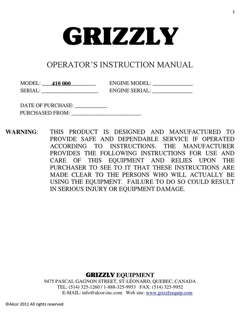 Grizzly G41 Operator's instruction manual