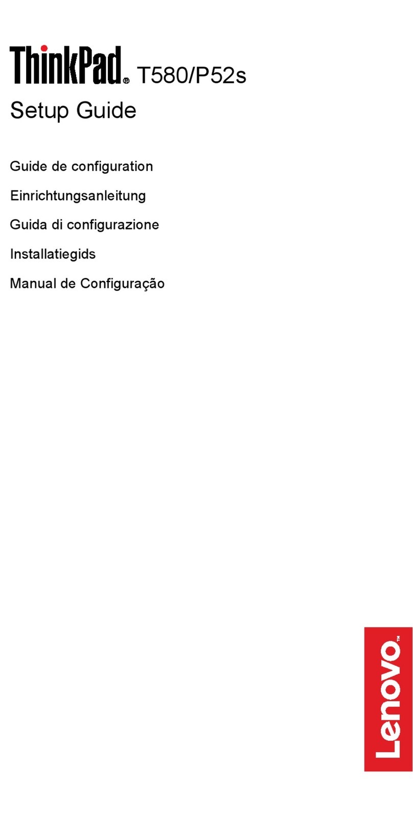 Lenovo ThinkPad T580 User manual