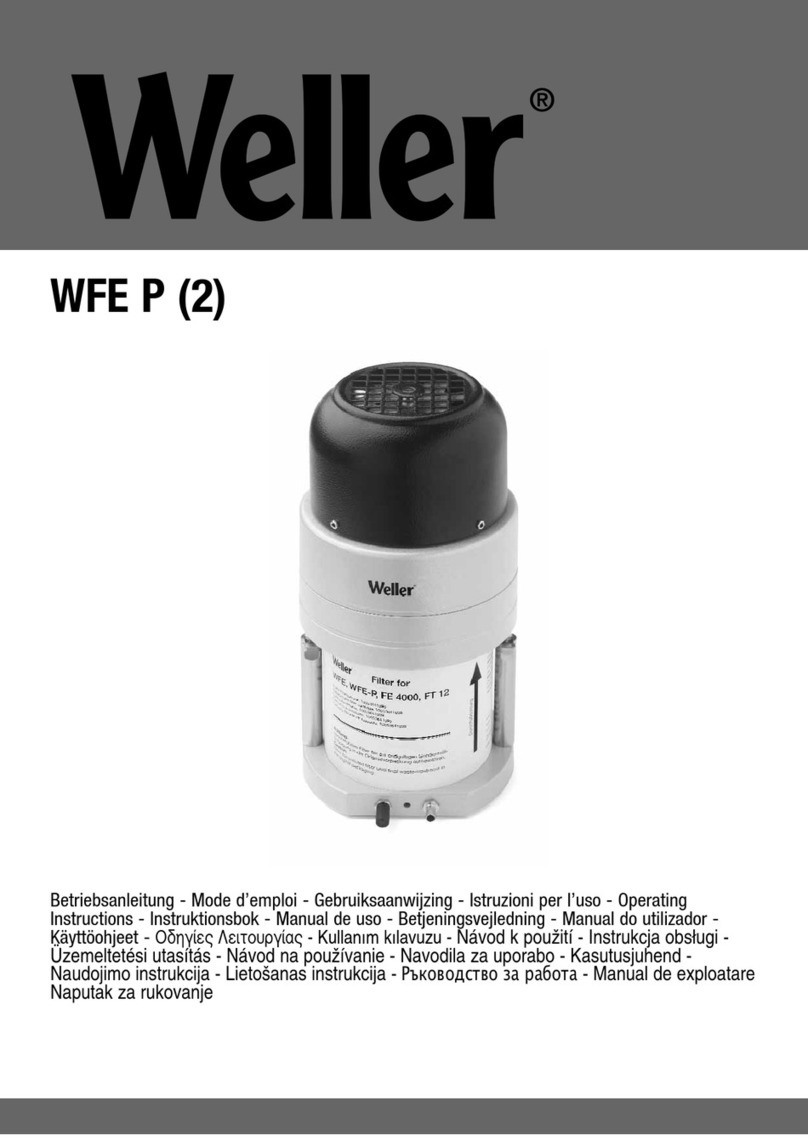 Weller WFE P operating instructions