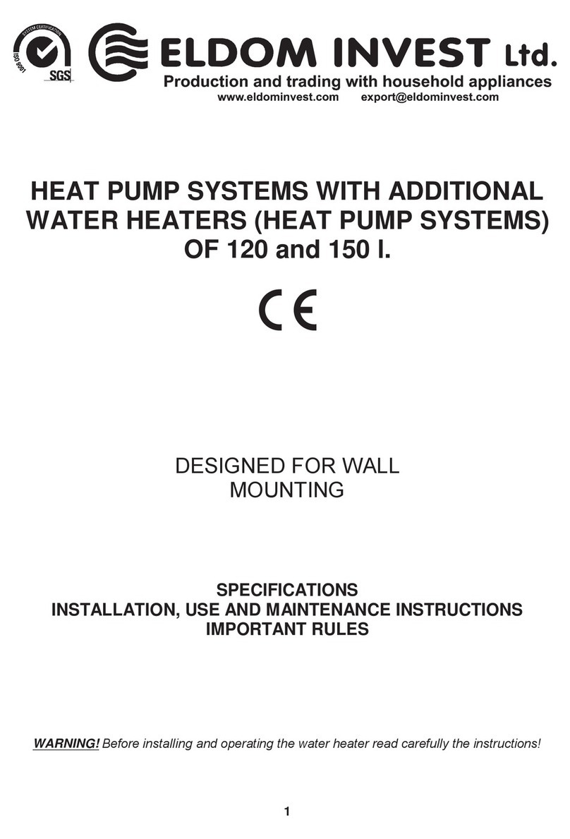Eldom Invest HPS120 Installation, use and maintenance instructions