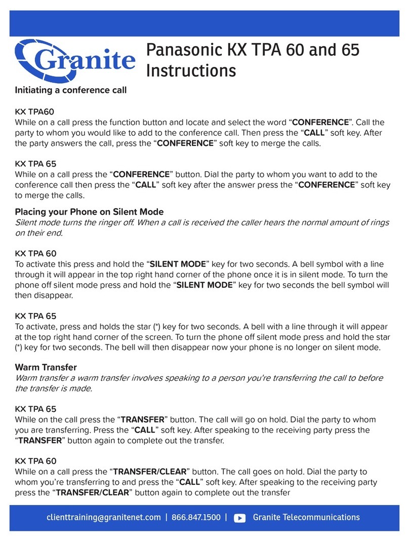 Panasonic KX TPA 60 instructions