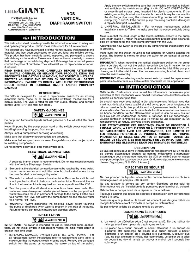 Little Giant VDS Series User manual